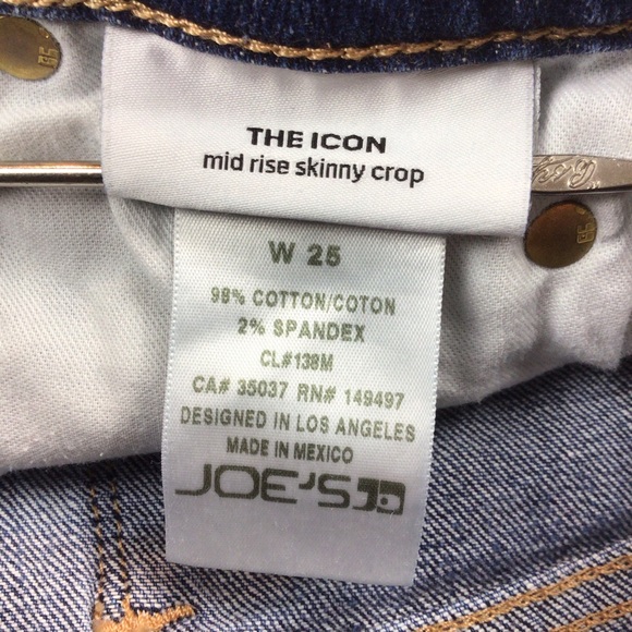 Joe’s ICON 9” Mid Rise Skinny Crop Jeans - Picture 10 of 12